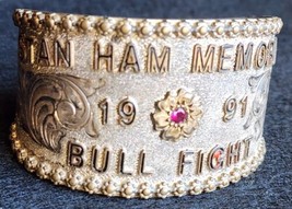 Rare 1991 Stan Ham Memorial Bull Fight Cuff Bracelet - £77.08 GBP