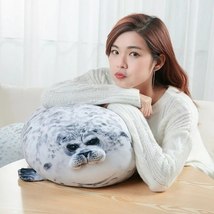 60cm Angry Blob Seal Pillow Chubby 3D Novelty Sea Lion Doll Plush Stuffed Toy - £16.01 GBP