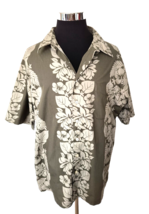 Old Navy Island Casual Shirt Men&#39;s Size X-Large Olive Green Hawaiian Tropical SS - £14.80 GBP