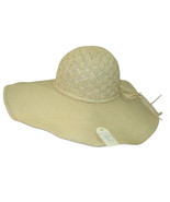 Sun Hat Packable Floppy Straw Woven Natural Womens Wide Brim Beach Summe... - $16.22 CAD