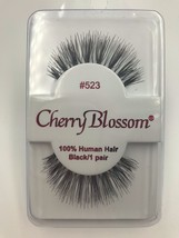 CHERRY BLOSSOM EYELASHES MODEL# 523 100% HUMAN HAIR BLACK 1 PAIR PER EAC... - £1.49 GBP+