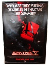 1989 STAR TREK V Original Advance Movie POSTER 27x40 Vintage 1-Sided Rol... - $44.99