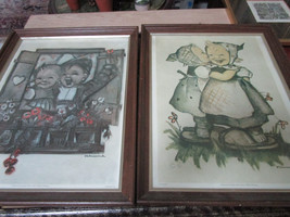 Pair Of Hummel Prints Printed In Germany Framed - $63.35