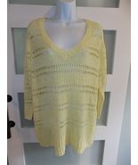ELLE Lemon Open Stitch Sweater Size XL Women's NEW - $45.39