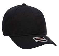 BLACK OTTO FLEX 6 PANEL LOW PROFILE BASEBALL CAP COOL PERFORMANCE L/XL 1... - $11.71