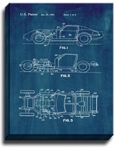 Sports to Vintage Car Patent Print Midnight Blue on Canvas - $39.95+