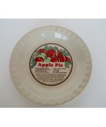 Vintage Sunnycraft Sunstone Collection Pie Bakers Apple Pie recipe plate - £15.62 GBP