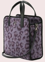 Kate Spade Morley Leopard Fabric Medium NS Crossbody PXRUA696 Purple Leopardo - £71.19 GBP