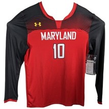 Maryland Terrapins Soccer Jersey Mens Large Red Terps #10 Under Armour Long - £23.56 GBP
