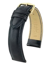 Hirsch Ascot English Leather Watch Strap in Black, Brown or Gold Brown - £109.30 GBP