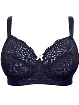 #Women EX M&amp;S Black Vintage Lace Wire Free Non-Padded Full Cup Bra Size ... - $16.41