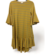 LuLaRoe Womens XS Maurine Dress Bell Ruffle Sleeve High Low Swing X-Smal... - $9.48 CAD