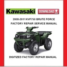 Kawasaki KVF750 Brute Force 2008-2011 Factory Service Repair Manual - £15.98 GBP
