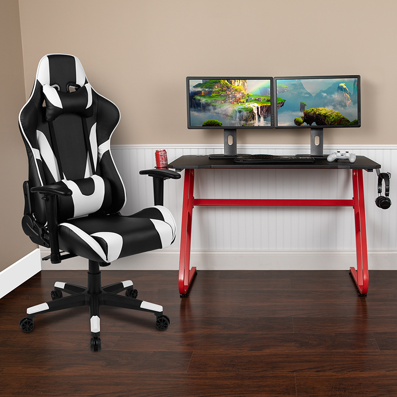 Red Gaming Desk and Chair Set BLN-X20RSG1030-BK-GG