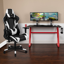 Red Gaming Desk And Chair Set BLN-X20RSG1030-BK-GG - £226.97 GBP