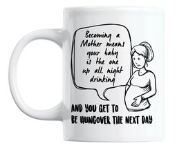 Make Your Mark Design Funny Pregnancy or New Mom Quotes White Ceramic Co... - £15.63 GBP+