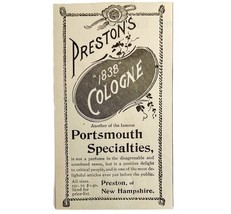 Preston 1838 Cologne 1894 Advertisement Victorian Beauty Portsmouth ADBN1zz - $27.41 CAD