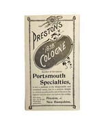 Preston 1838 Cologne 1894 Advertisement Victorian Beauty Portsmouth ADBN1zz - $19.99