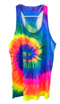 Colortone Razorback Tank Top Women Size  2XL Tie Dye Pink Blue Orange Yellow New - £12.88 GBP