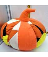 Patchwork Quilted Folk Art Pumpkin Fall Decor Halloween Thanksgiving Han... - $16.95