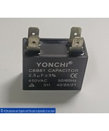 Yonchi CBB61 AC Motor Run Capacitor 2.5 Uf 450VAC SH Film Capacitor - $16.30 CAD