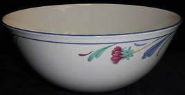 Lenox Chinastone Poppies On Blue Pattern Pasta/Salad Serving Bowl Made In Usa - £63.15 GBP
