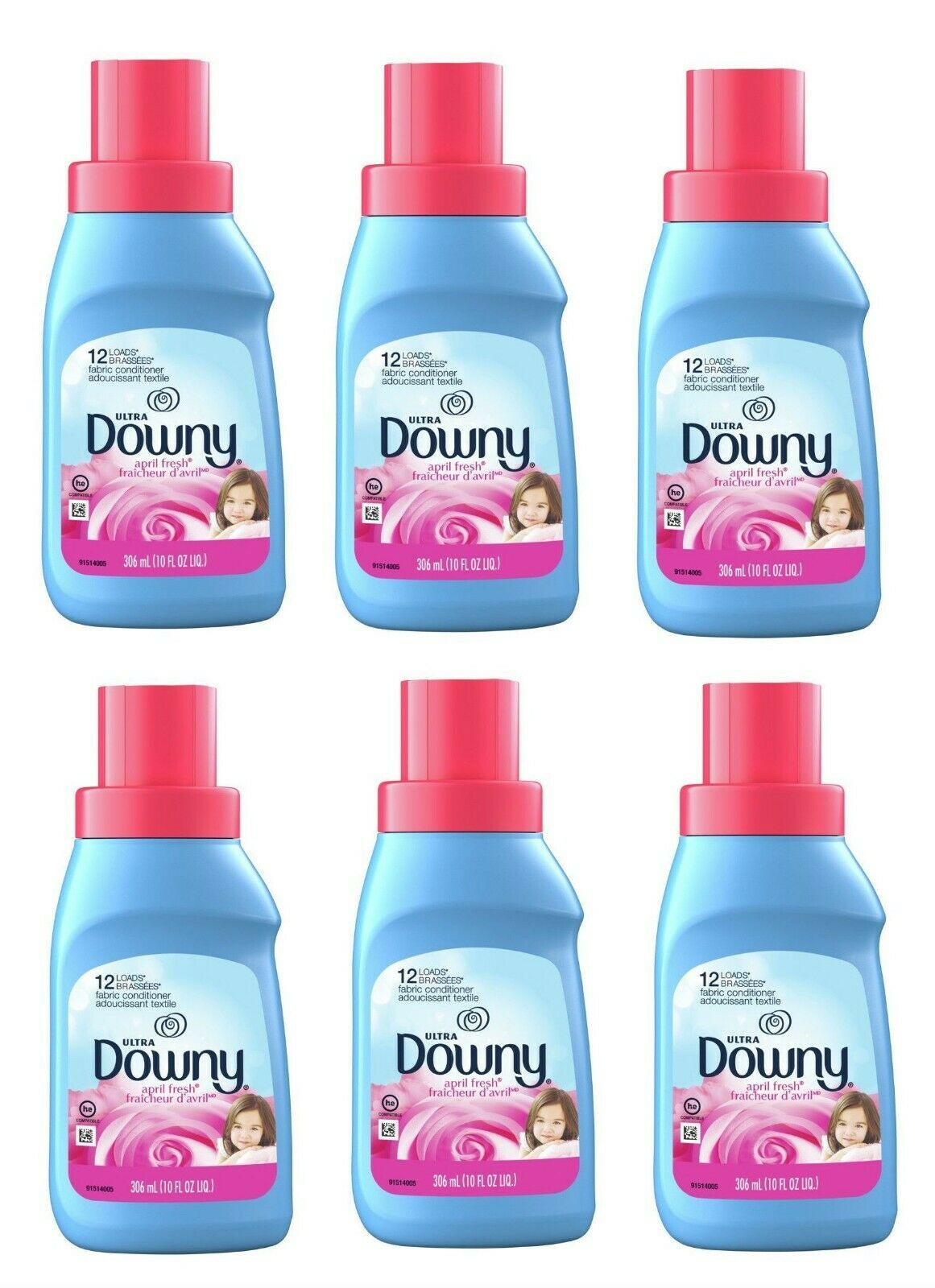 6 Pack ~ Downy Ultra Liquid Fabric Softener April Fresh 10 oz Each = Tot... - $29.69