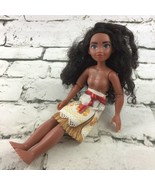 Disney Princess Moana Of Motunui 10” Doll W/Original Skirt Hasbro 2015 - £11.67 GBP