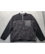Seven7 Sweater Womens XL Multi Sherpa Fleece Zip Pocket Long Sleeve Snap... - $40.18 CAD