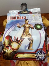 Halloween Costume Marvel Iron Man 3  Mask Boys Youth 7-8 Medium M Dress-up - £16.18 GBP