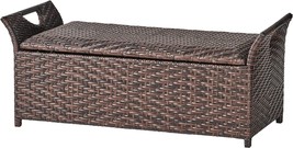 The Wing Outdoor Storage Bench From Christopher Knight Home Is Multibrown. - £163.49 GBP