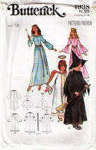 Vintage 1980&#39;s Girl&#39;s COSTUME Pattern 4938-b Witch, Princess, Angel Size 12 - $12.00