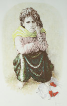 &quot;Yemenite Girl&quot; by William Weintraub Signed Artists Proof AP Hand Colored Litho - $129.93