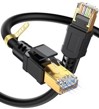 Cat 8 Ethernet Cable 1.5Ft Heavy Duty High Speed 26AWG 2000Mhz with Gold... - $9.62