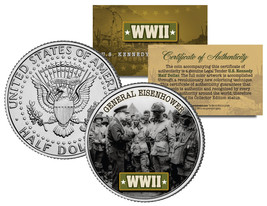 World War Ii General Eisenhower Jfk Kennedy Half Dollar Us Coin - £6.71 GBP