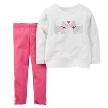  Carter&#39;s Infant Girls 2 Piece Dog Outfit Size  9M or 12M  NWT - £10.95 GBP
