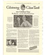 Colgate Ribbon Dental Cream Glistening Clean Teeth Magazine Ad 1928 - $13.86