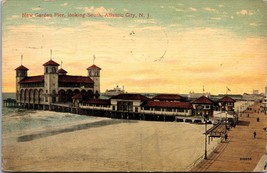 Garden Pier Looking South Atlantic City New Jersey NJ 1914 DB  Postcard L8 - £2.33 GBP