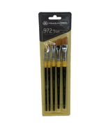 Hwahong 972 Korean Angled Makeup Brush Set 5pcs for Eyeliner Eyebrow &amp; B... - $30.07