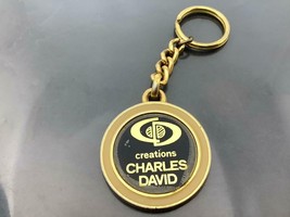 Vintage Promotional Keyring Creations Charles David Keychain Ancien Porte-Clés - £4.29 GBP