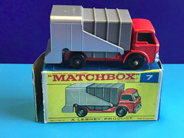 Old Vtg Lesney Matchbox #7 Ford Refuse Toy Truck Made In England W/Original Box - £31.81 GBP