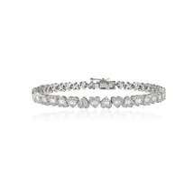 18K White Gold Diamond Heart Bracelet - £5,179.82 GBP