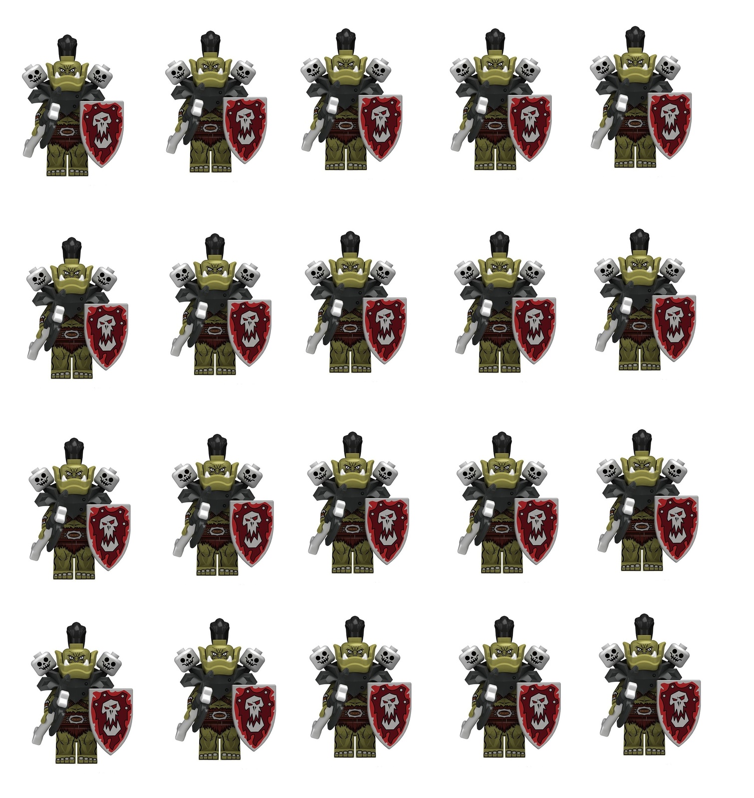 20pcs Ord Uruk-hai Minifigures The Lord of the Rings Sets