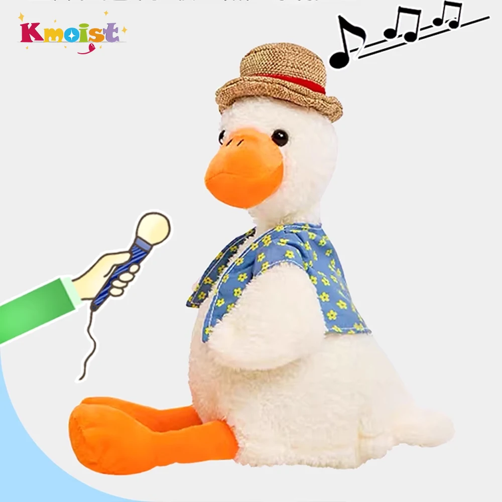 Electric Plush Replay Parrot Repeat Talking Duck Recording Singing Dancing Duck - £12.78 GBP