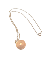 Elvis Presley Record Pendant Necklace Goldtone 16 inch Chain Elvis in Co... - $381.30 MXN