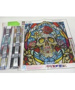5D Diamond Paint By Number Kit Ekuxom Skull 14 x 14, New - $9.49