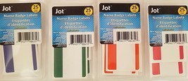 Jot Name Badge Labels Badges 3.25”x2.25”, 25/Pk, Select: Trim Color - $2.99