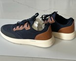 COLE HAAN Grand+ Journey Sneakers Men&#39;s 8 M Navy Blazer Tan Knit Shoes C... - $59.34