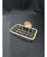 Old WIRE SOAP HOLDER WALL MOUNT Farmhouse PRIMITIVE TRAY BASKET Chippy P... - $24.47