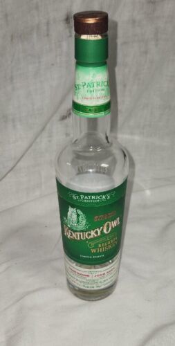 Kentucky Owl Bourbon Whiskey Empty St Patricks Edition Bottle John Rhea ... - $12.99